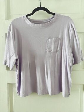 a new day Lavender Short Sleeve Pocket Tee